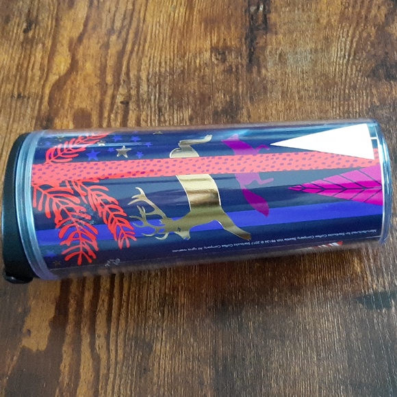 Starbucks Christmas 2017 To Go Travel Cup Deer Swan Holiday Hot Cold 16 … - Picture 2 of 9